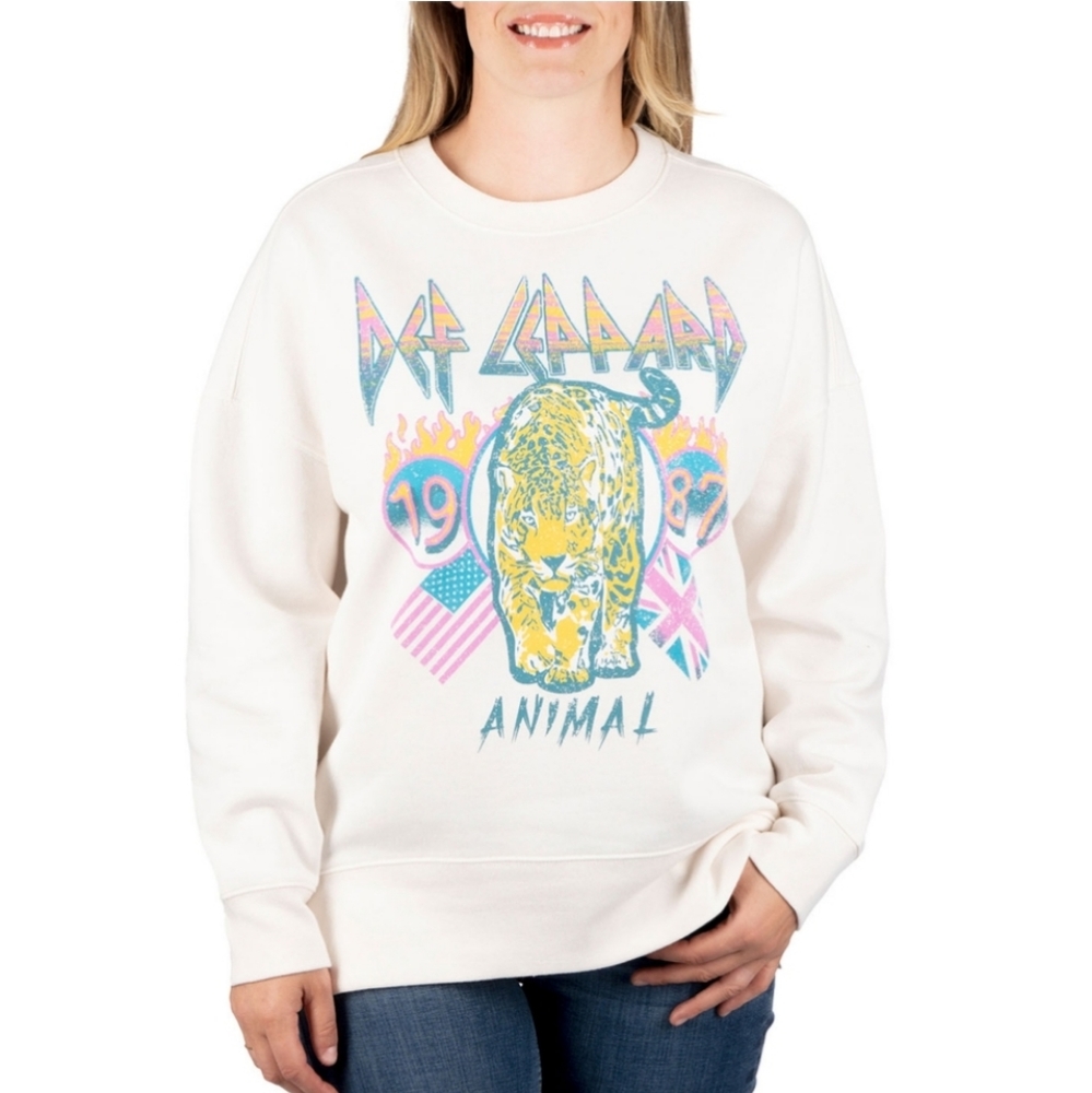 Def Leppard 1987 Animal Women's Sweatshirt - NWT